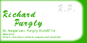 richard purgly business card